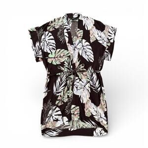 VICI Palm Leaf Print Swim Cover Up - Small